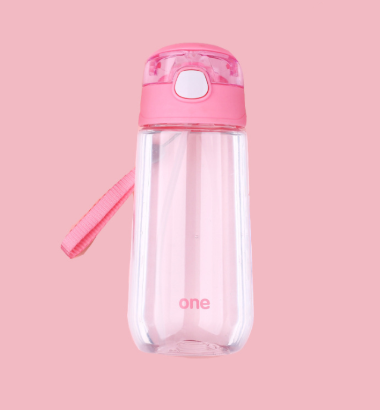 Πλαστικό Παγούρι με Καλαμάκι Ροζ One and Only Baby 