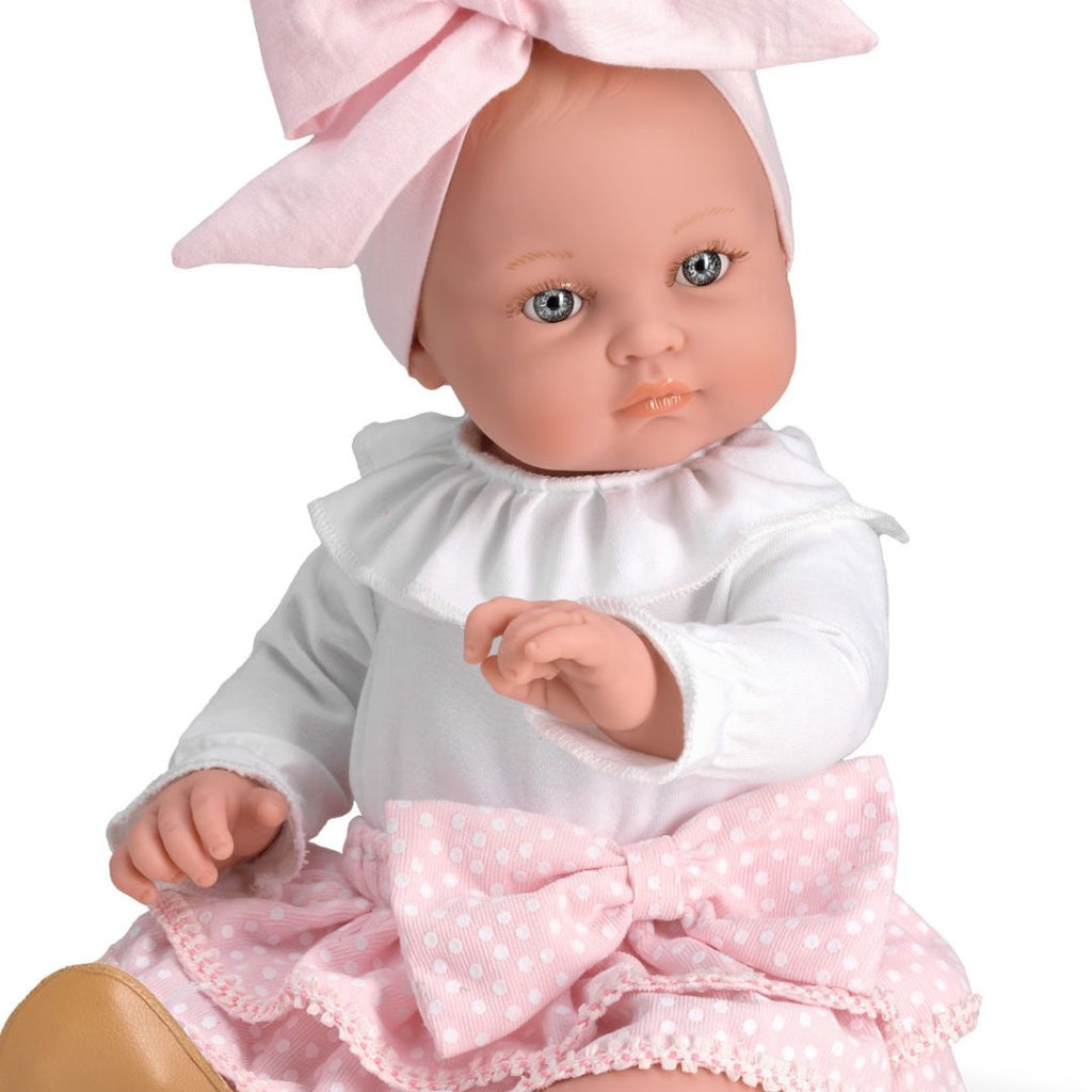 magic-baby-moro-koukla-alicia-me-white-blouse-and-pink-bow-oneandonlybaby.com