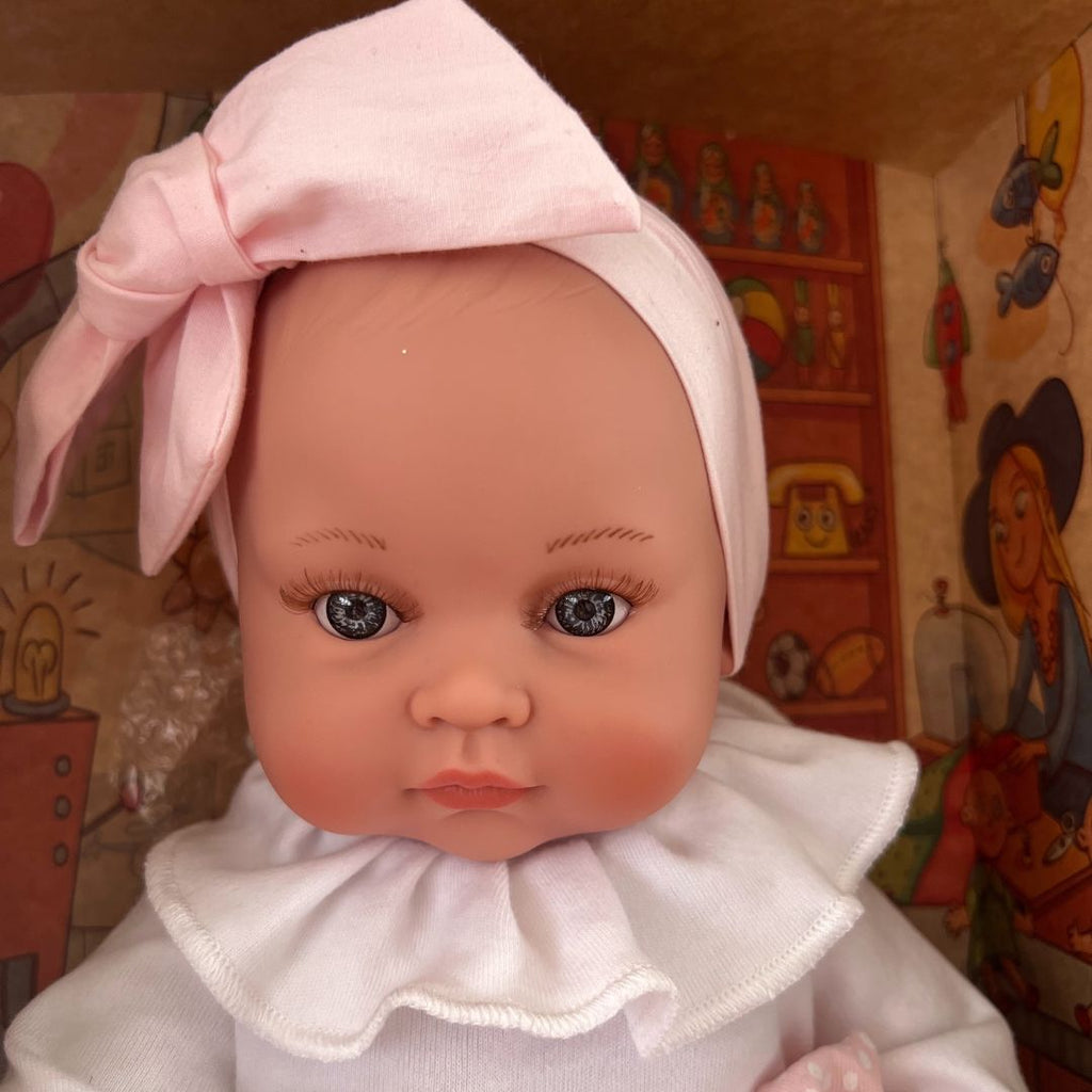 magic-baby-moro-koukla-alicia-me-white-blouse-and-pink-bow-oneandonlybaby.com