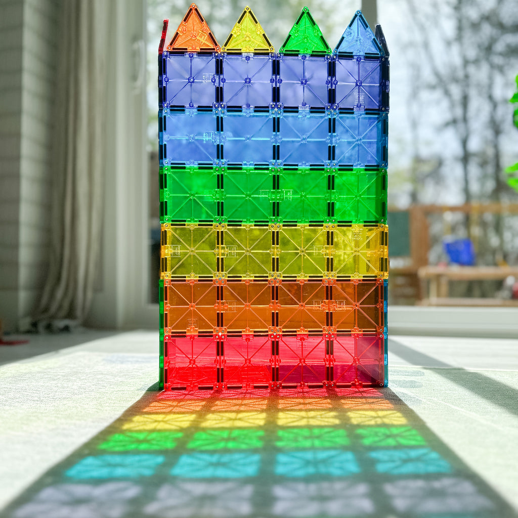 magna-tiles-magnetic-classic-building-blocks-clear-colors-100-pcs-steam-toy-oneandonlybaby.gr