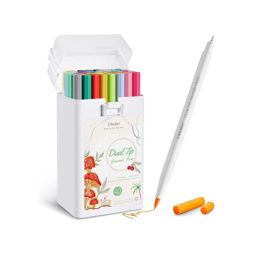 ohuhu-art-marker-set-40-markadoron-me-vasi-to-nero-brush-fineliner-watercolor-effect-oneandonlybaby.gr