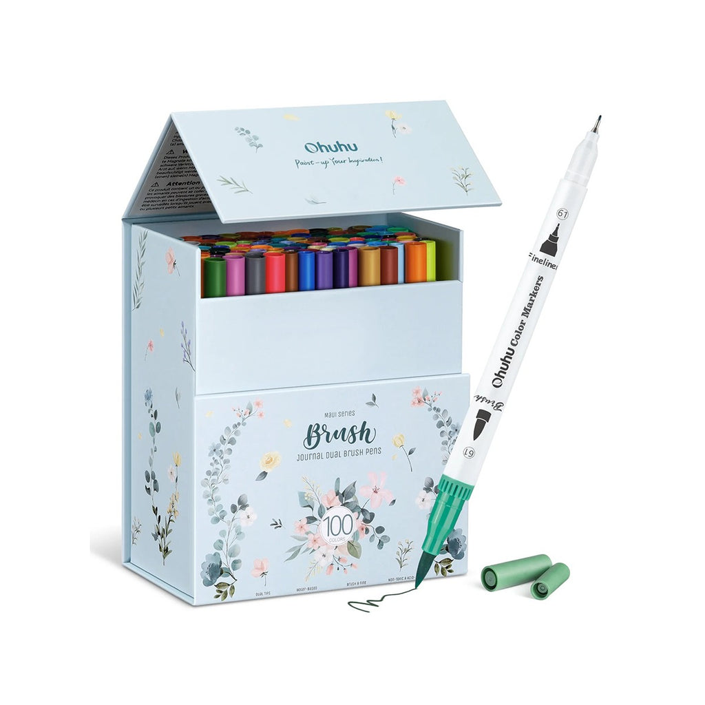 ohuhu-art-markers-set-100-markadoron-me-basi-to-nero-brush-fineliner-oneandonlybaby.gr