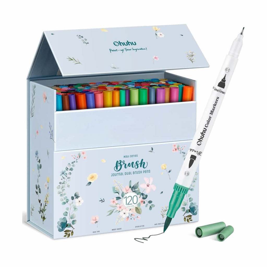 ohuhu-art-markers-set-markadoron-120-chromaton-me-vasi-to-nero-brush-fineliner-oneandonlybaby.gr