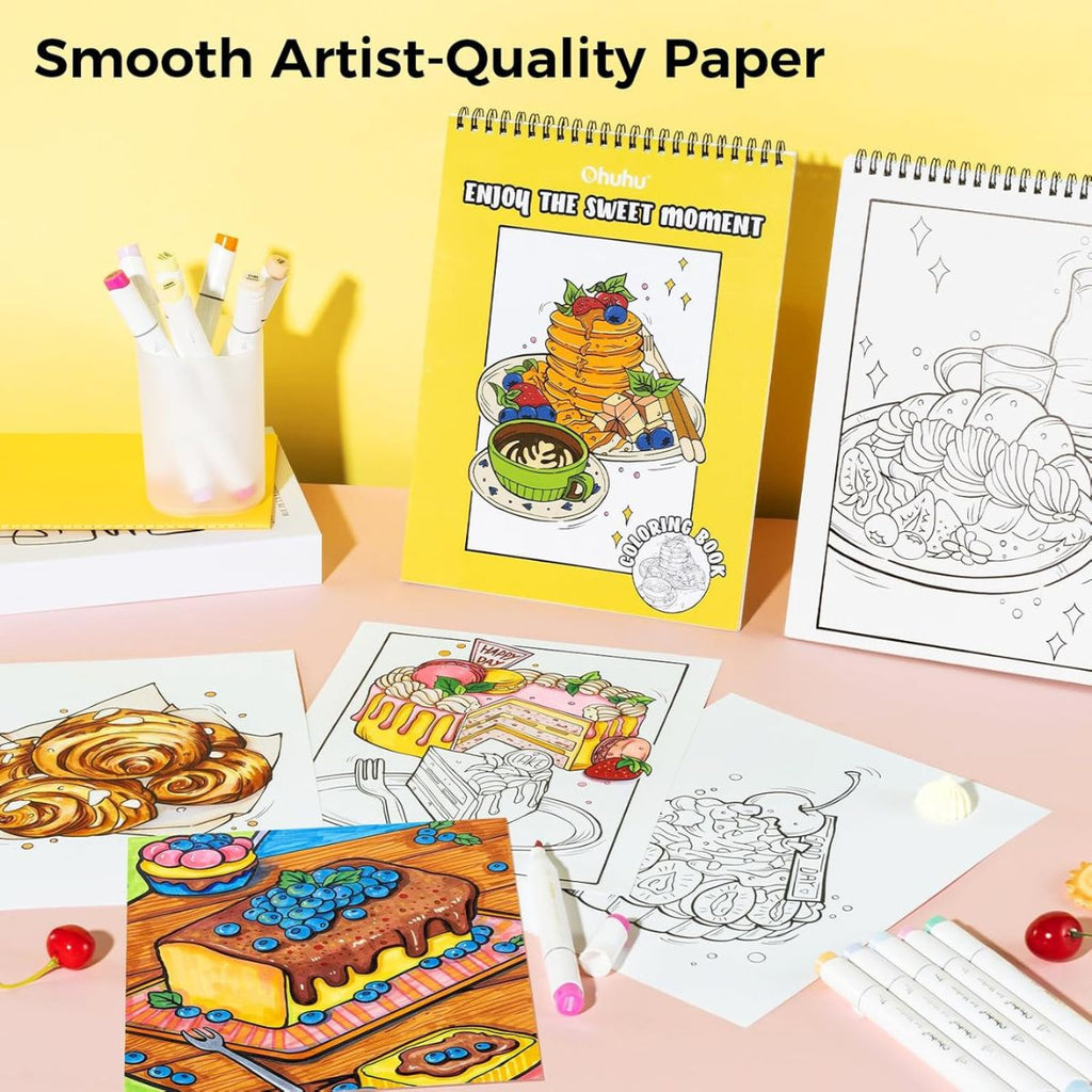 ohuhu-bleedproof-coloring-book-enjoy-the-sweet-moments-oneandonlybaby.gr