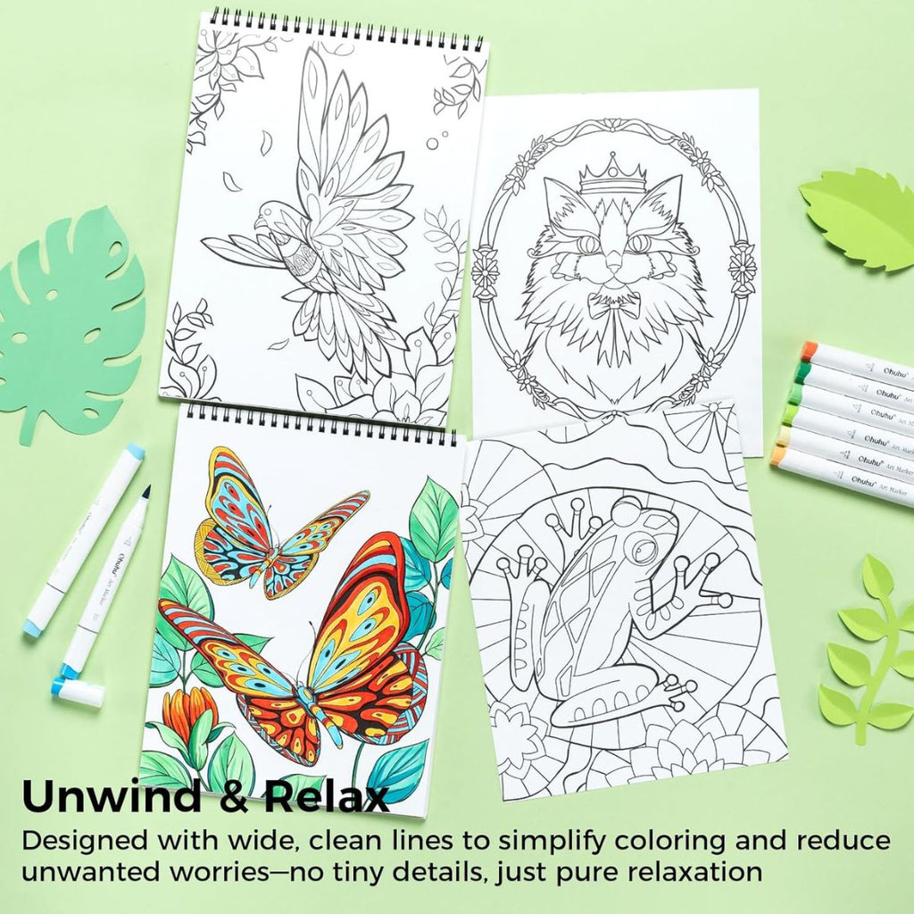 ohuhu-bleedproof-coloring-book-mandala-animals-2-oneandonlybaby.gr