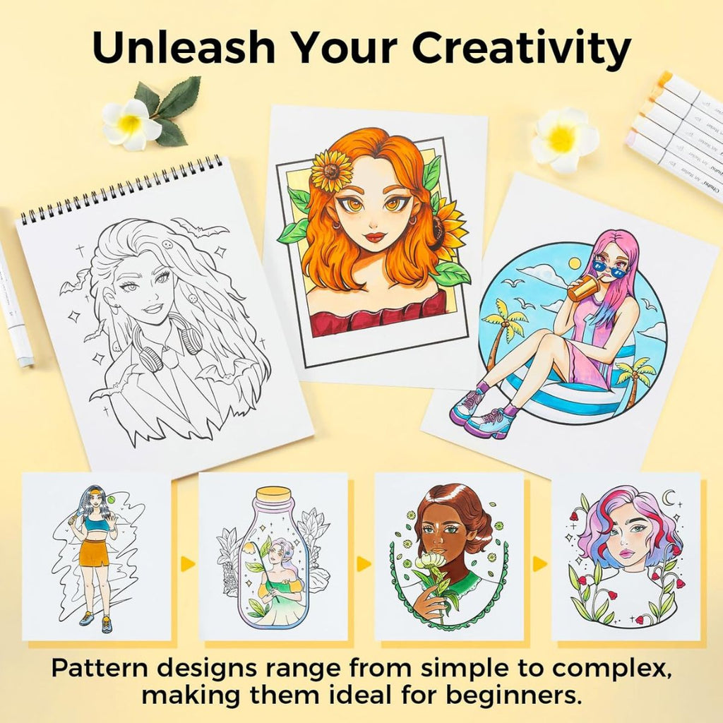 ohuhu-bleedproof-coloring-book-portraits-of-joy-onenadonlybaby.gr