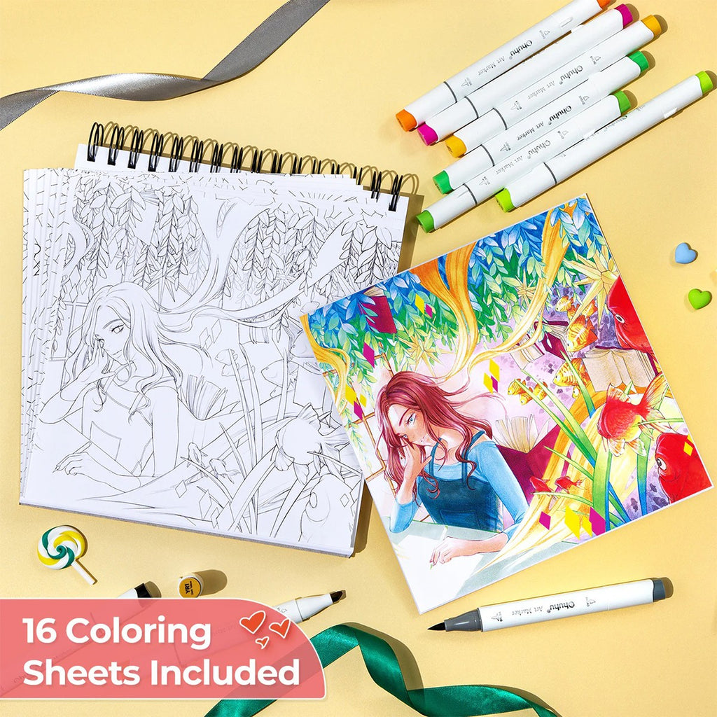 ohuhu-gift-box-72-markadoron-brush-chisel-sketchbook-fineliners-oneandonlybaby.gr