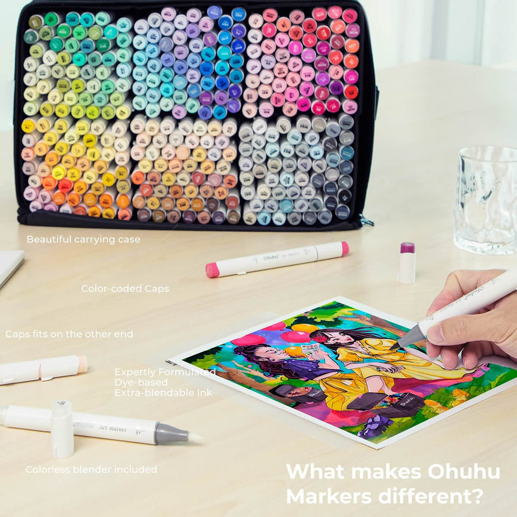 ohuhu-honolulu-alcohol-art-markers-set-320-khromaton-brush-chisel-oneandonlybaby.gr