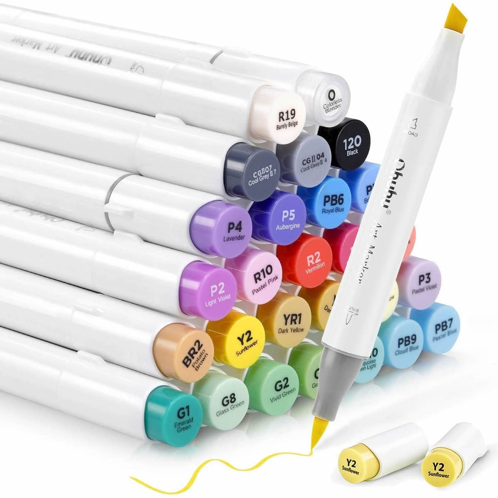 ohuhu-honolulu-alcohol-art-markers-set-markadoron-24-basikwn-xromaton-brush-chisel-oneadonlybaby.gr