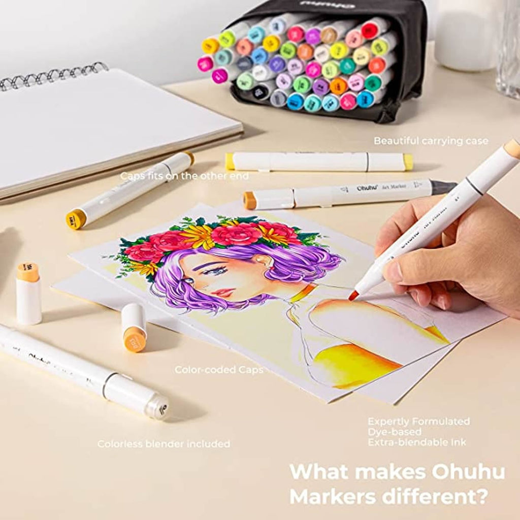 ohuhu-honolulu-alcohol-art-markers-set-markadoron-48-khromaton-brush-chisel-oneandonlybaby.gr