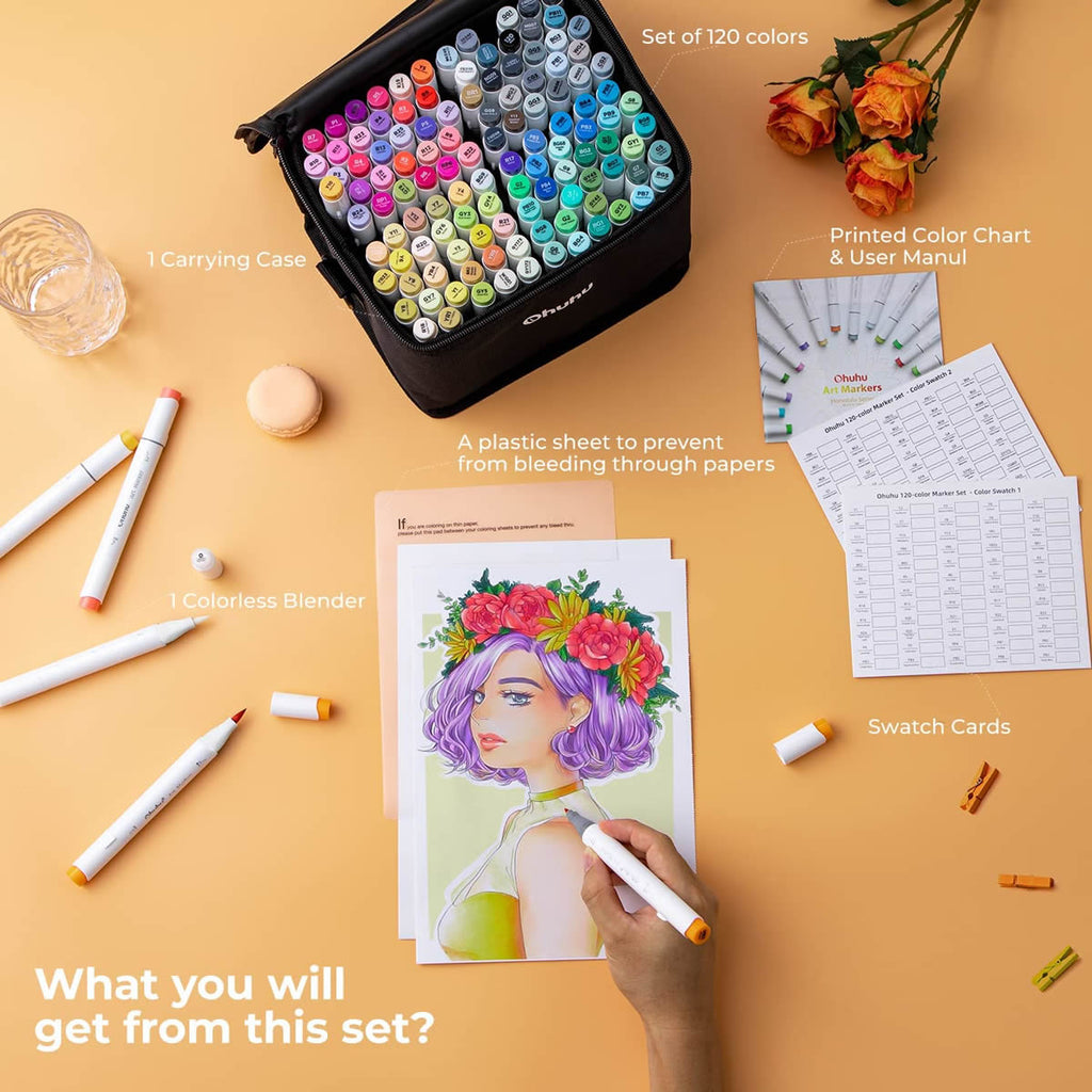 ohuhu-honolulu-b-alcohol-art-markers-set-markadoron-120-xromaton-brush-fine-oneandonlybaby.gr