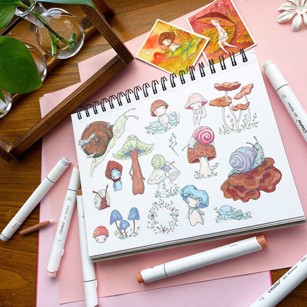 ohuhu-marker-sketchbook-spiral-225-x-21cm-oneandonlybaby.gr
