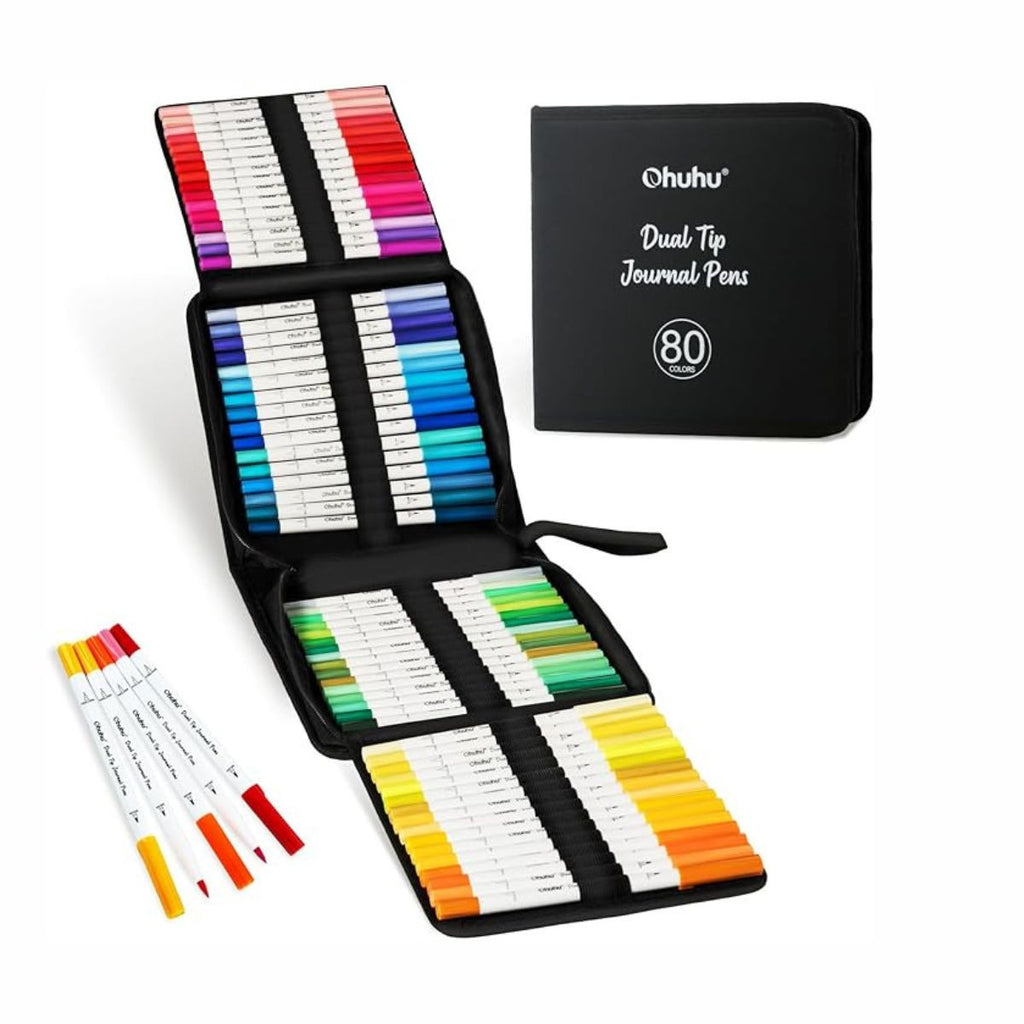 ohuhu-set-80-markadoron-me-basi-to-nero-brush-extra-fine-oneandonlybaby.gr