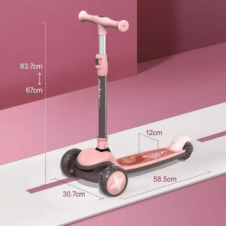 paidiko-anadiploumeno-patini-2-1-tritroxo-me-kathisma-foldable-scooter-led-2-in-1-pink-mideer-oneandonlybaby.gr
