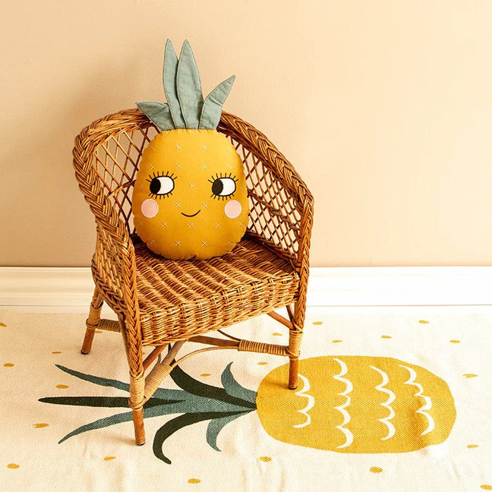 paidiko-diakosmitiko-maxilari-ananas-kids-cushion-pineapple-organic-cotton-roommate-oneandpnlybaby.gr