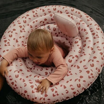 paidiko-fouskoto-stroma-me-kathisma-baby-float-old-pink-leopard-swim-essentials-oneandonlybaby.gr
