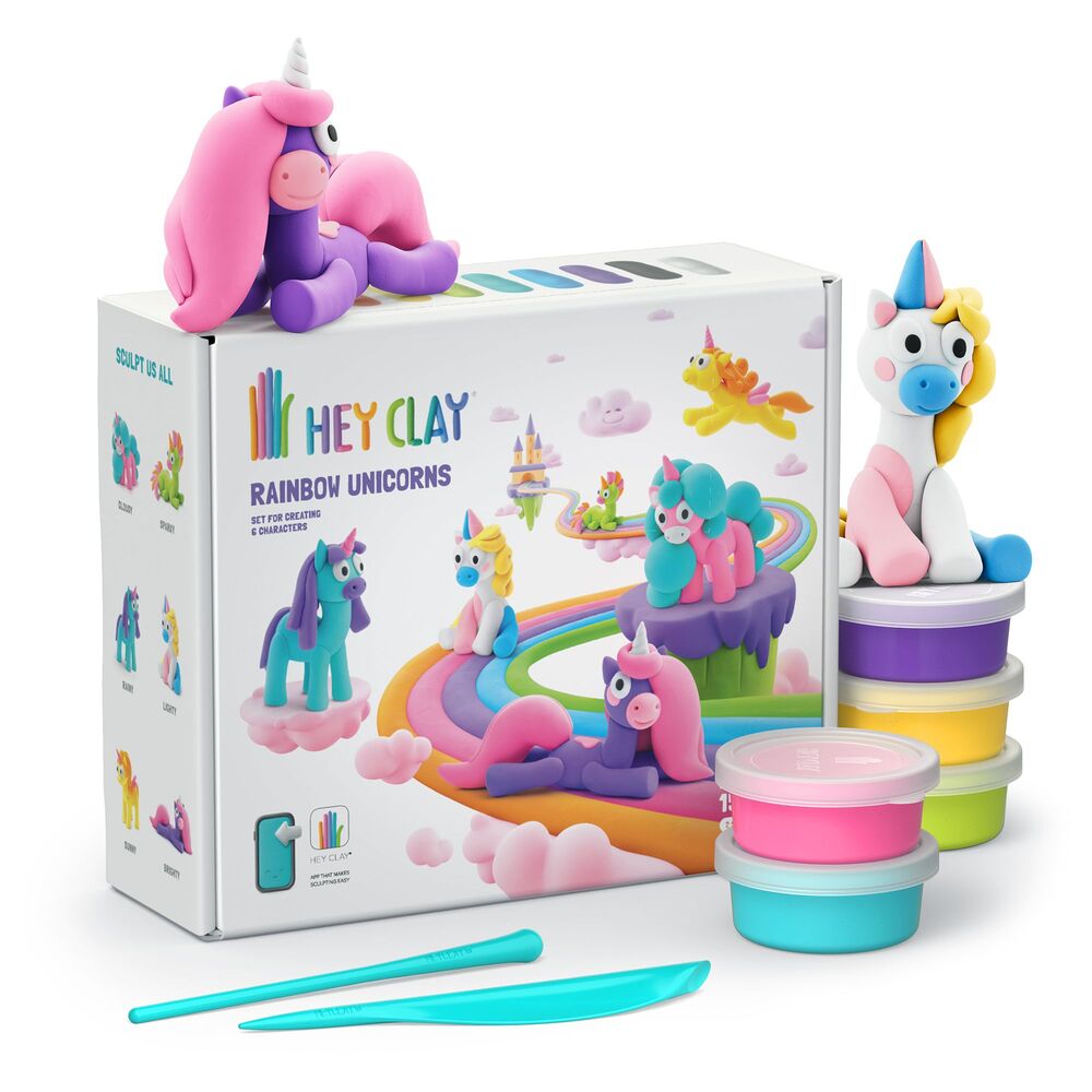 pilos-hey-clay-set-claymates-rainbow-unicorns-diy-onenadonlybaby.gr