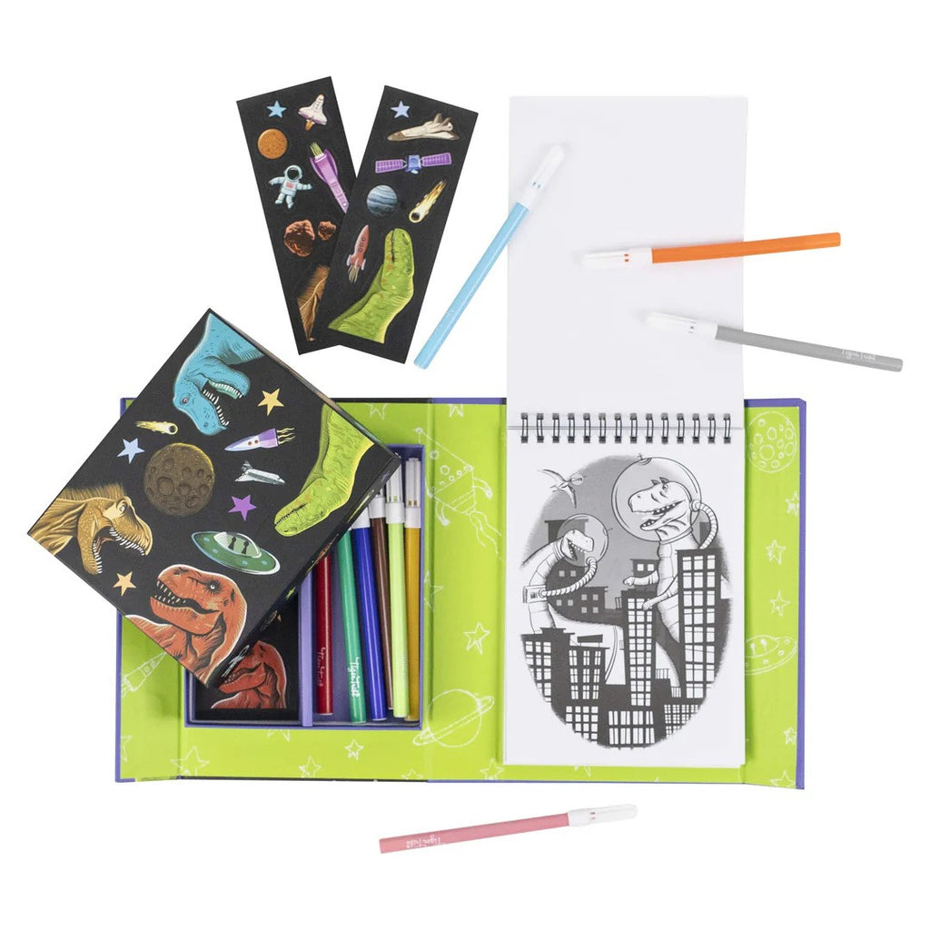 set-drastiriotiton-neon-colouring-set-dino-in-space-tiger-tribe-oneandonlybaby.gr