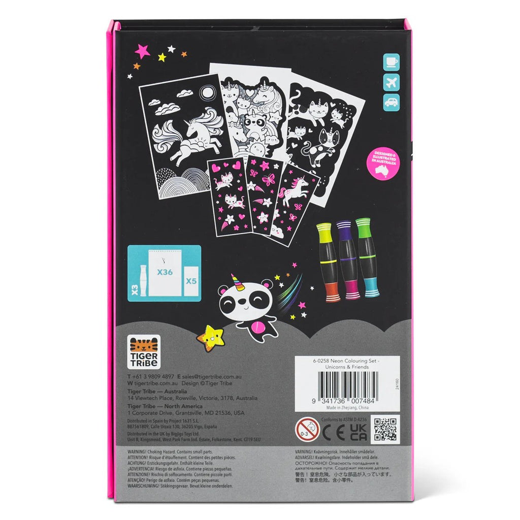 set-drastiriotiton-neon-colouring-set-unicorn-and-friends-tiger-tribe-oneandonlybaby.gr