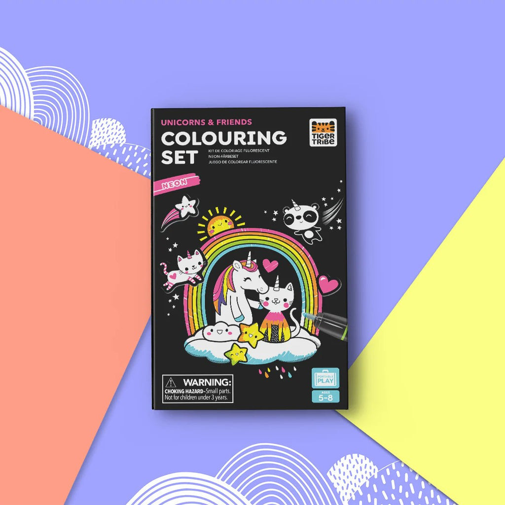 set-drastiriotiton-neon-colouring-set-unicorn-and-friends-tiger-tribe-oneandonlybaby.gr