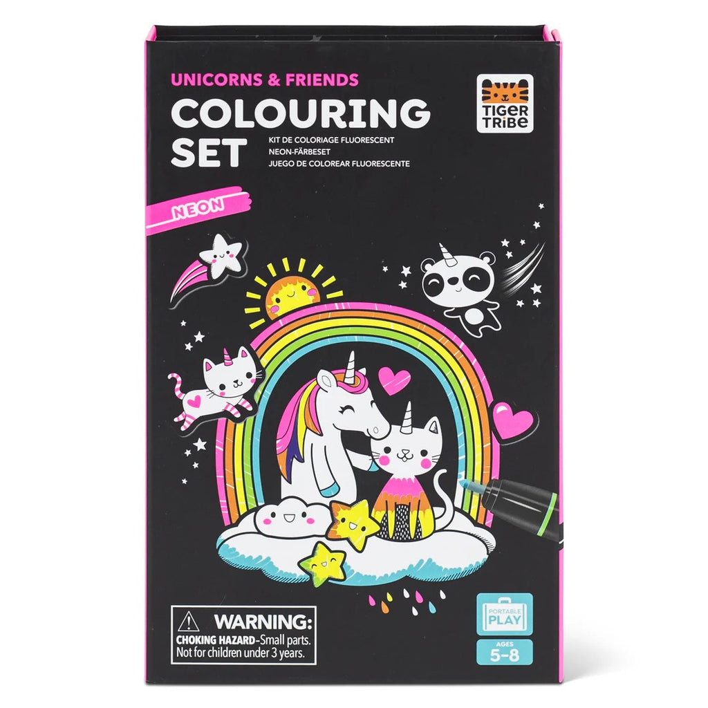 set-drastiriotiton-neon-colouring-set-unicorn-and-friends-tiger-tribe-oneandonlybaby.gr