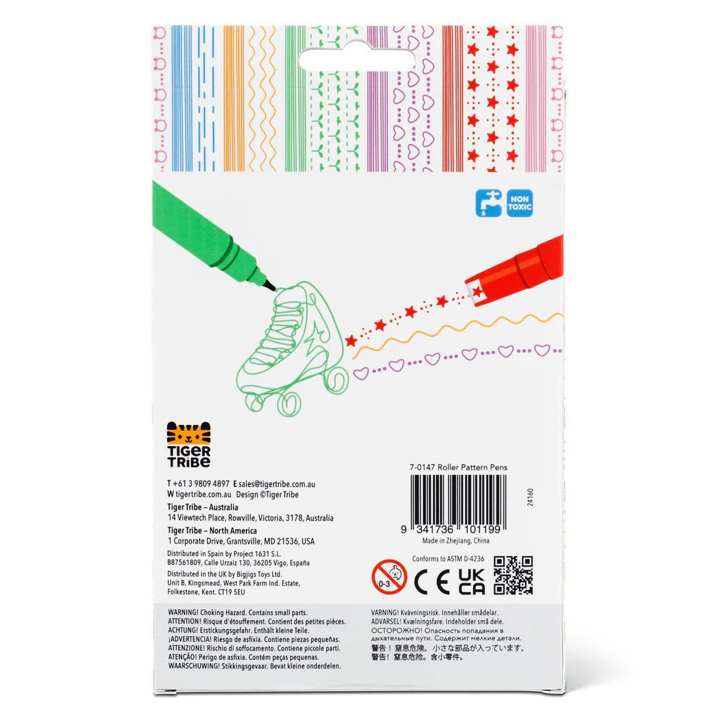 stylo-diplis-grafis-roller-pattern-pens-tiger-tribe-oneandonlybaby.gr