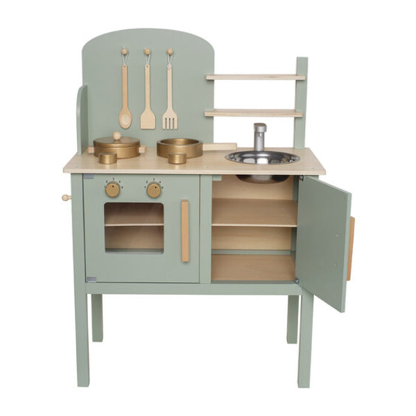 xylini-paidiki-kouzina-kids-wooden-kitchen-with-pots-green-jabadabado-1-oneandonlybaby.gr