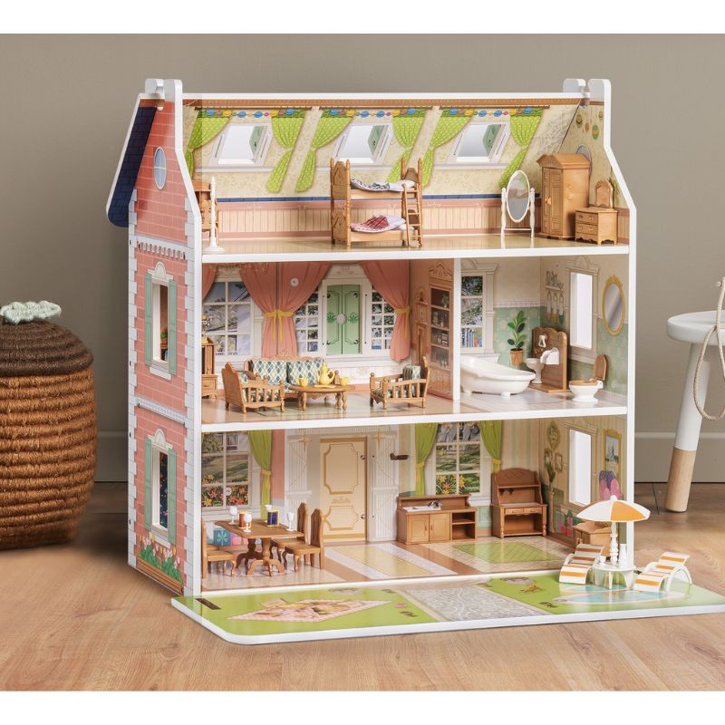 xylino-kouklospito-me-3-orofous-kai-axesouar-colonial-style-wooden-dollhouse-oneandonlybaby.gr