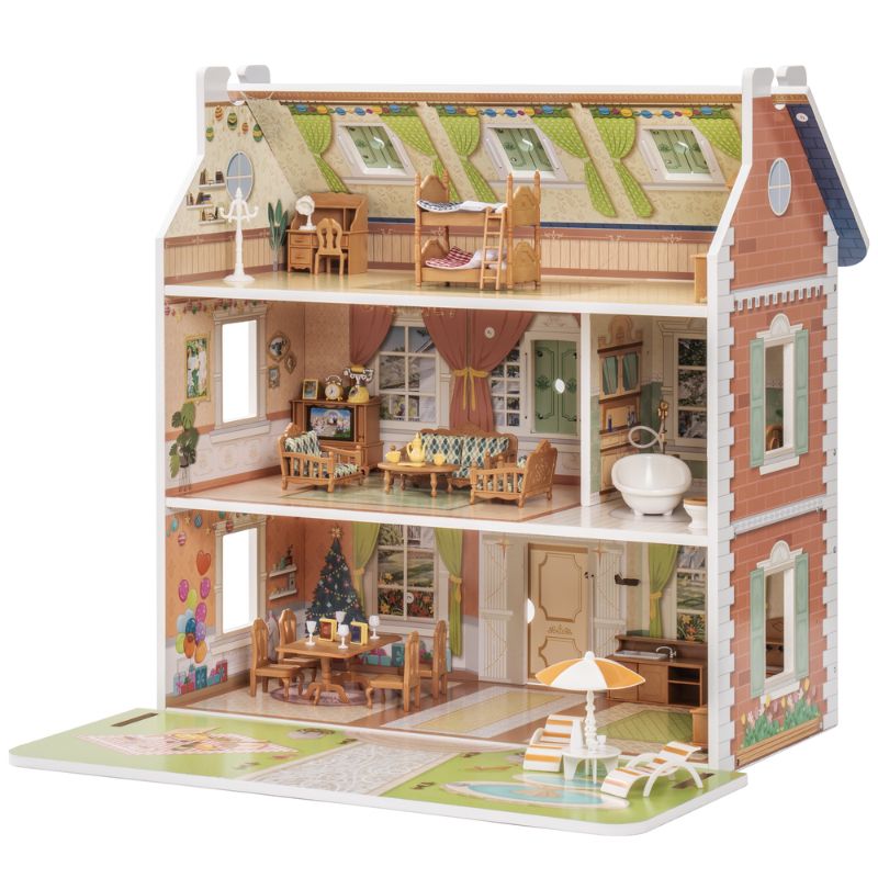 xylino-kouklospito-me-3-orofous-kai-axesouar-colonial-style-wooden-dollhouse-oneandonlybaby.gr