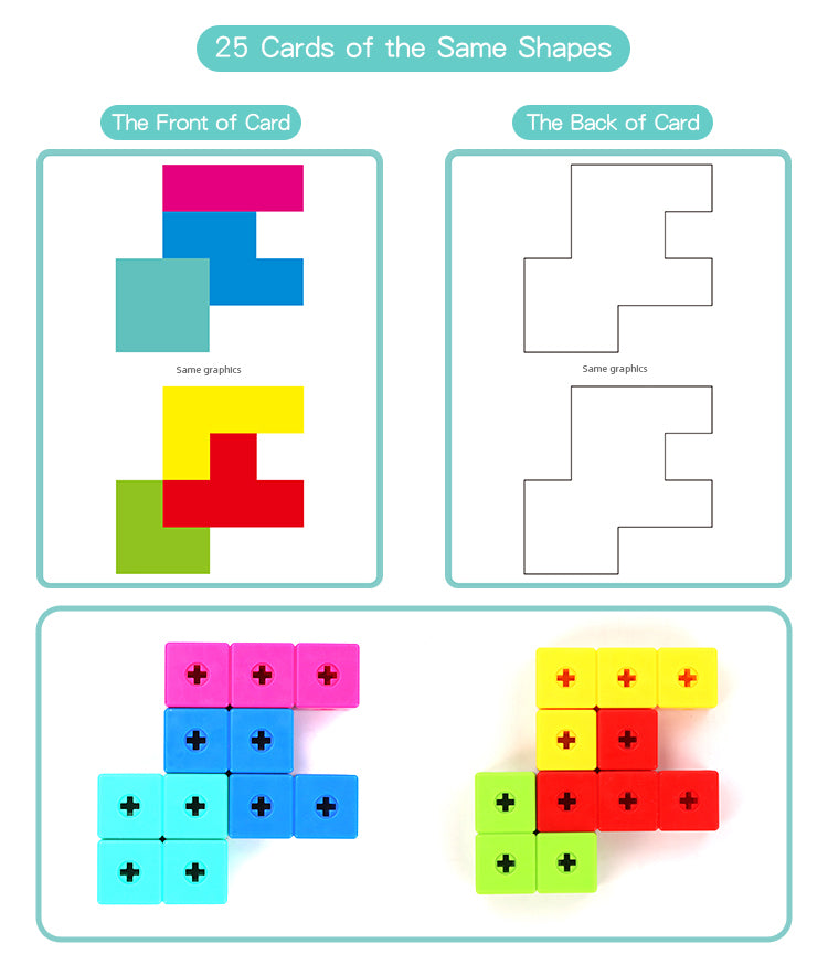 Cube Blocks - 36 Εκπαιδευτικές Κάρτες oneandonlybaby.gr