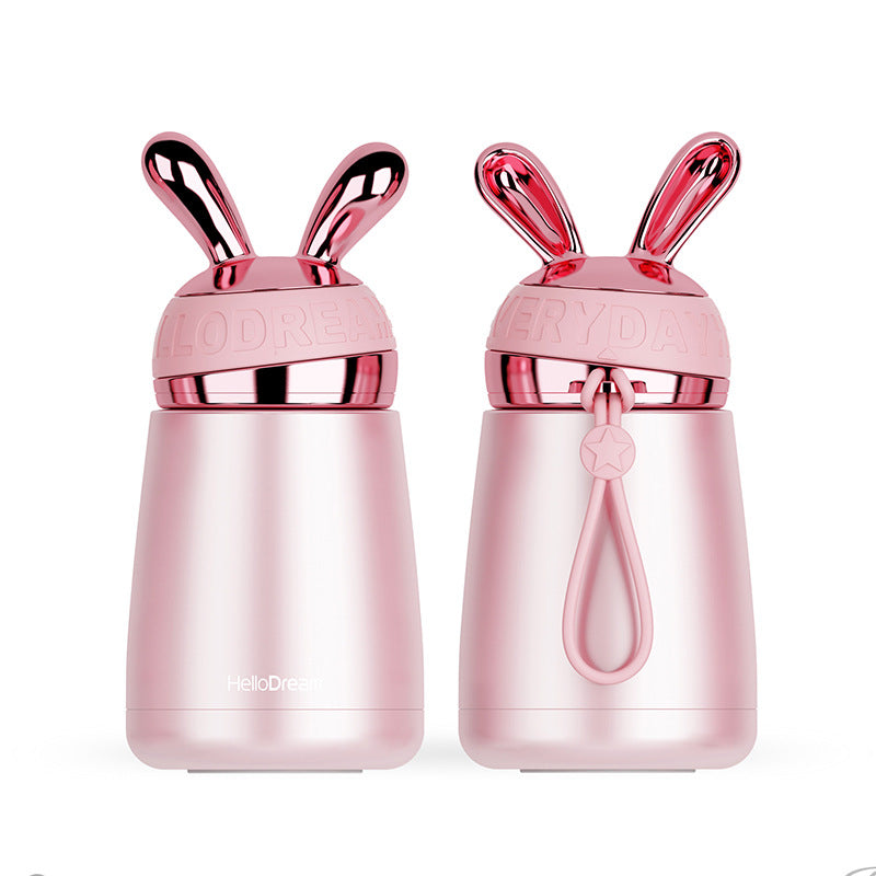 Inox Παγούρι - Θερμός Fashion Rabbit Ροζ One and Only Baby