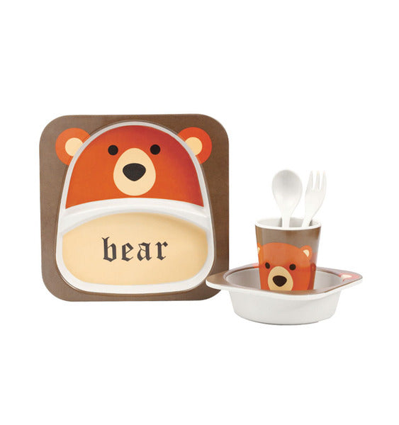 Παιδικό Σετ Φαγητού από Bamboo 5 τεμ. - Αρκούδα One and Only Baby